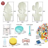 Potted Plant Themed DIY Mosaic Wooden Ornament Kit - Customizable Home Decor Craft