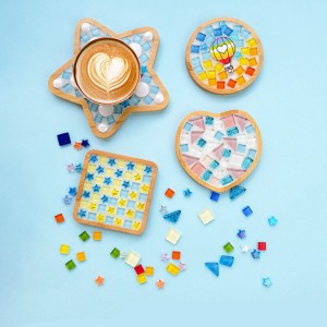 DIY Glass Mosaic Coaster Kit for Kids Crafts