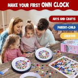 DIY Silent Mosaic Wall Clock Kit - Kids Bedroom Decor Craft Set