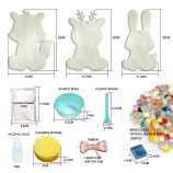 Animal Theme DIY Mini Square Crystal Glass Mosaic Craft Kit